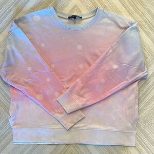 Generation Love Women’s Tie-Dye Bleach Splatter Sweatshirt in Pastel Shades - M